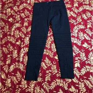 All Saints Ridley Black Stretch Rock Pants Leggings